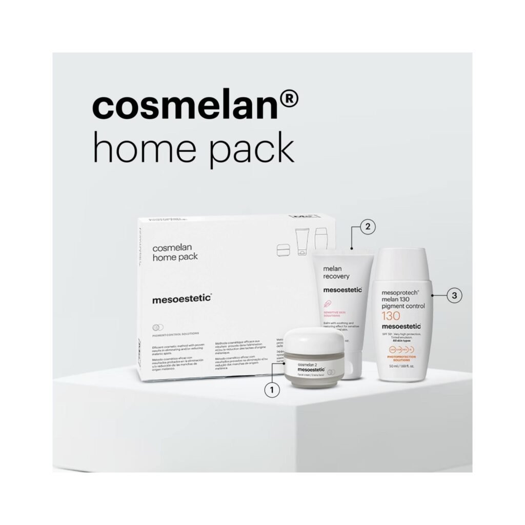 Mesoestetic Cosmelan Home Pack for hyperpigmentation maintenance at Transform practice in Bengaluru.